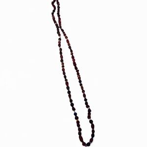 Hand-Crafted Red Garnet Beaded Necklace – Tied Closure